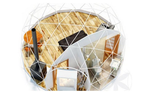 Geodesic Dome 16 feet in Diameter DS5300 . Luxury Camping and Nature Living
