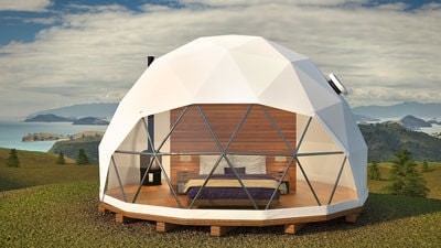 Geodesic Dome 16 feet in Diameter DS5300 . Luxury Camping and Nature Living