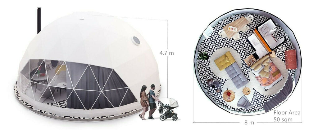 Geodesic Dome 13 ft in Diameter by Domespaces DS4300