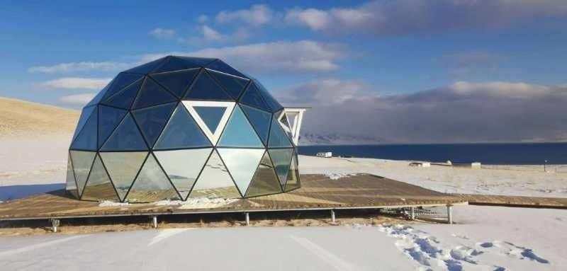 Geodesic Glass Dome 13 ft in Diameter by DomeSpaces GD0134