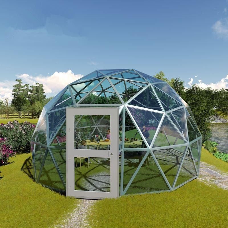 Geodesic Glass Dome 13 ft in Diameter by DomeSpaces GD0134
