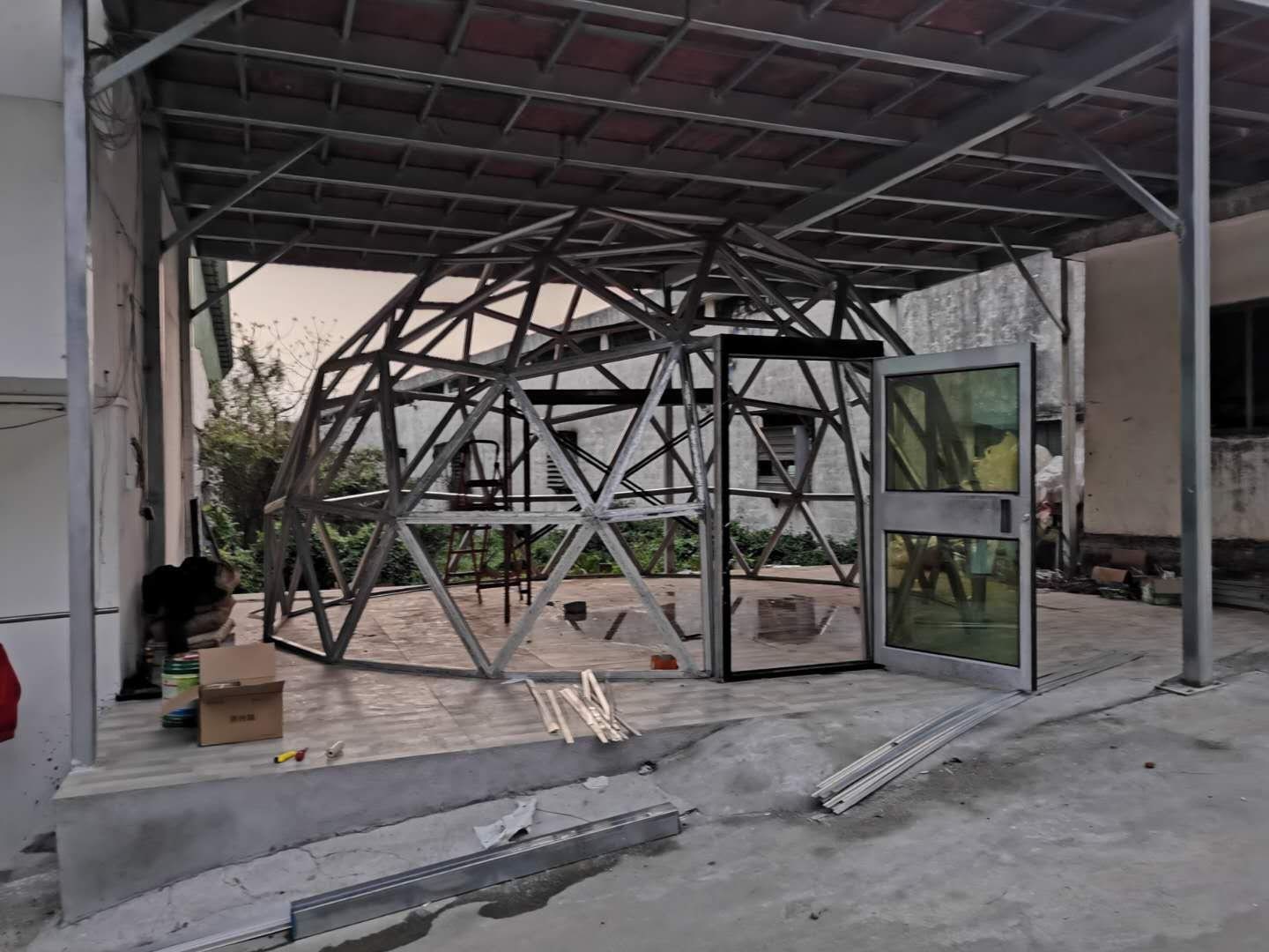 Geodesic Glass Dome 13 ft in Diameter by DomeSpaces GD0134