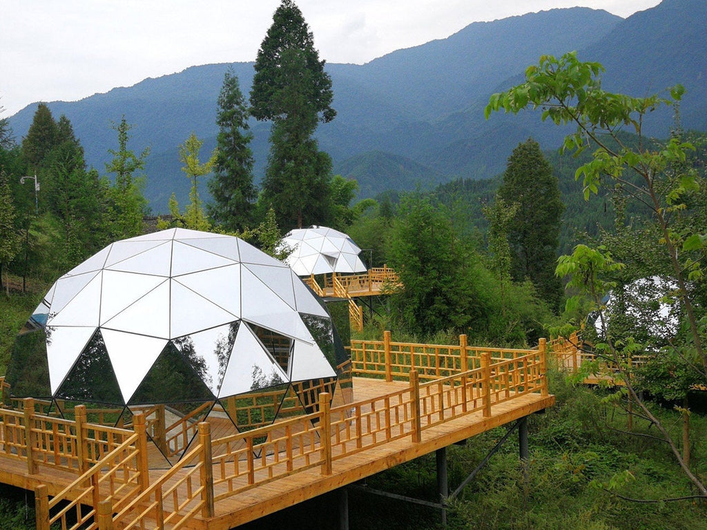 Geodesic Glass Dome 13 ft in Diameter by DomeSpaces GD0134