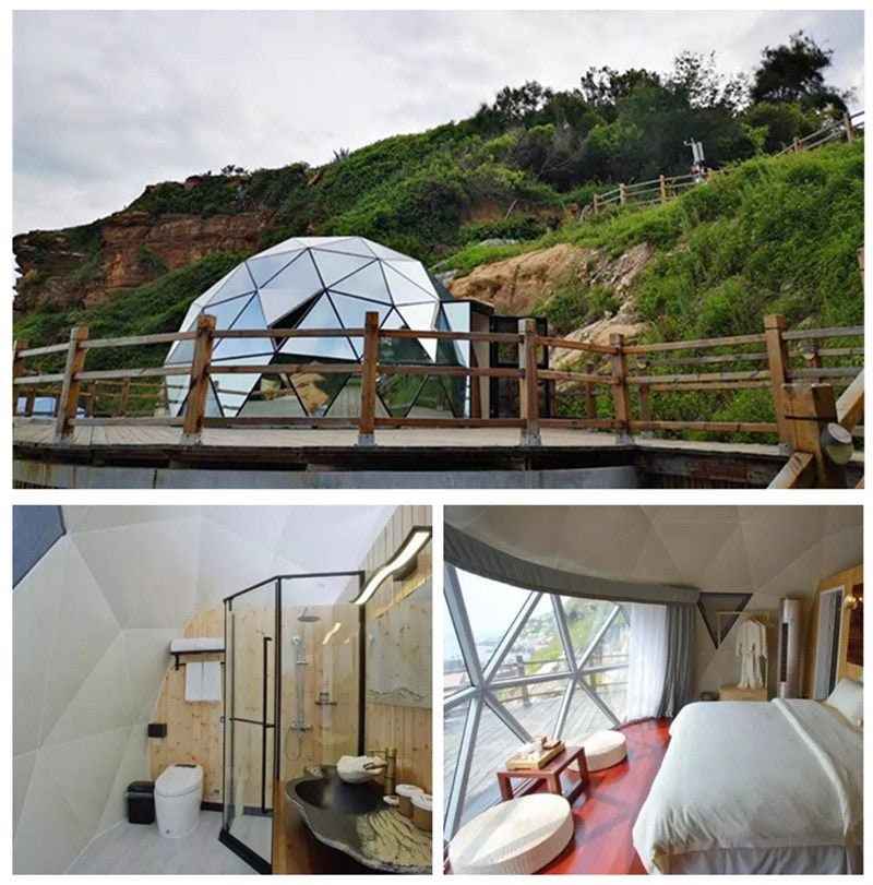 Geodesic Glass Dome 13 ft in Diameter by DomeSpaces GD0134