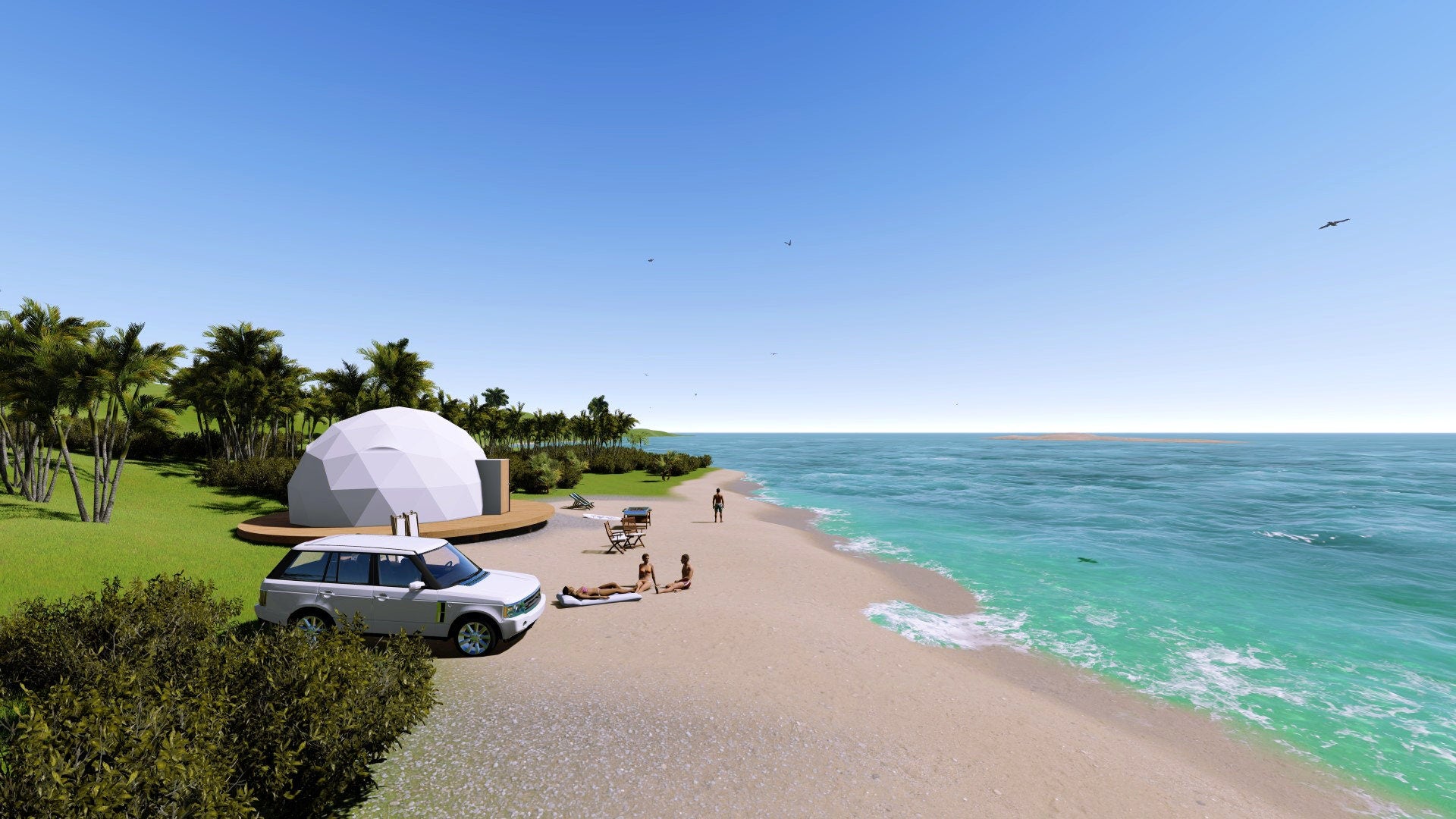 Geodesic dome 16 ft in diameter by Domespaces DS2500