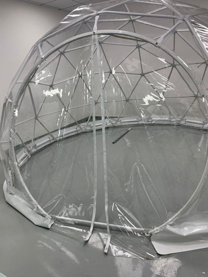 Geodesic Clear Domes 16 ft in Diameter by Domespaces CDS2500