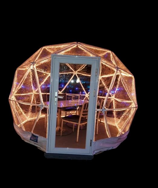 Geodesic Clear Domes 16 ft in Diameter by Domespaces CDS2500