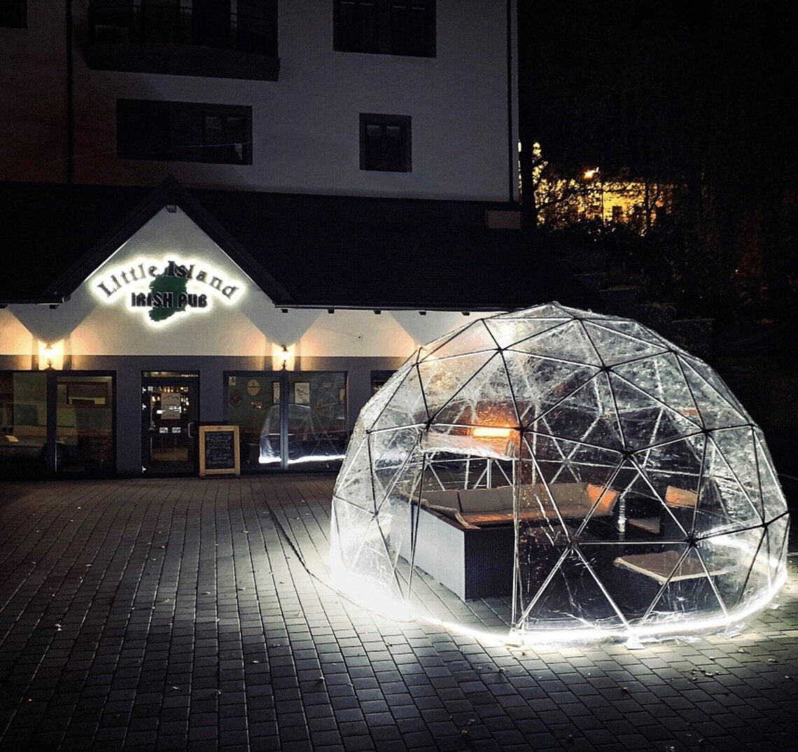 Geodesic Clear Domes 10 ft in Diameter by Domespaces CDS2300