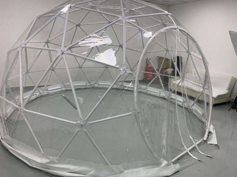Geodesic Clear Domes 13 ft in Diameter by Domespaces CDS4300