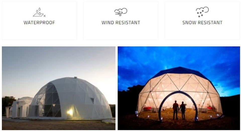 Geodesic Dome 23ft in diameter by Domespaces DS7300