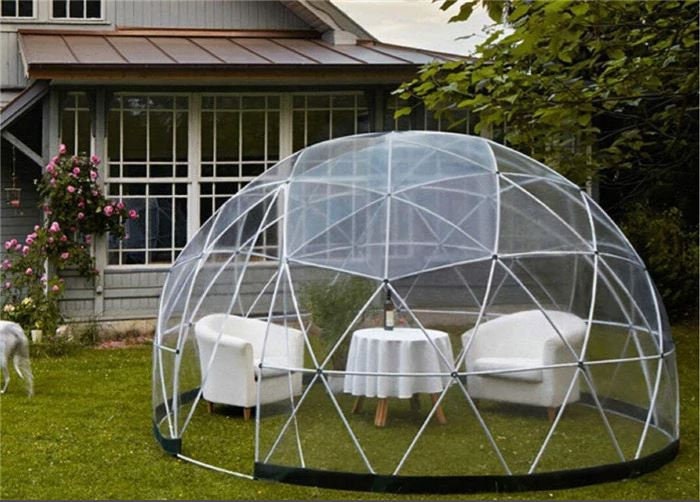 Geodesic Clear Domes 23 ft in Diameter by Domespaces CDS7300