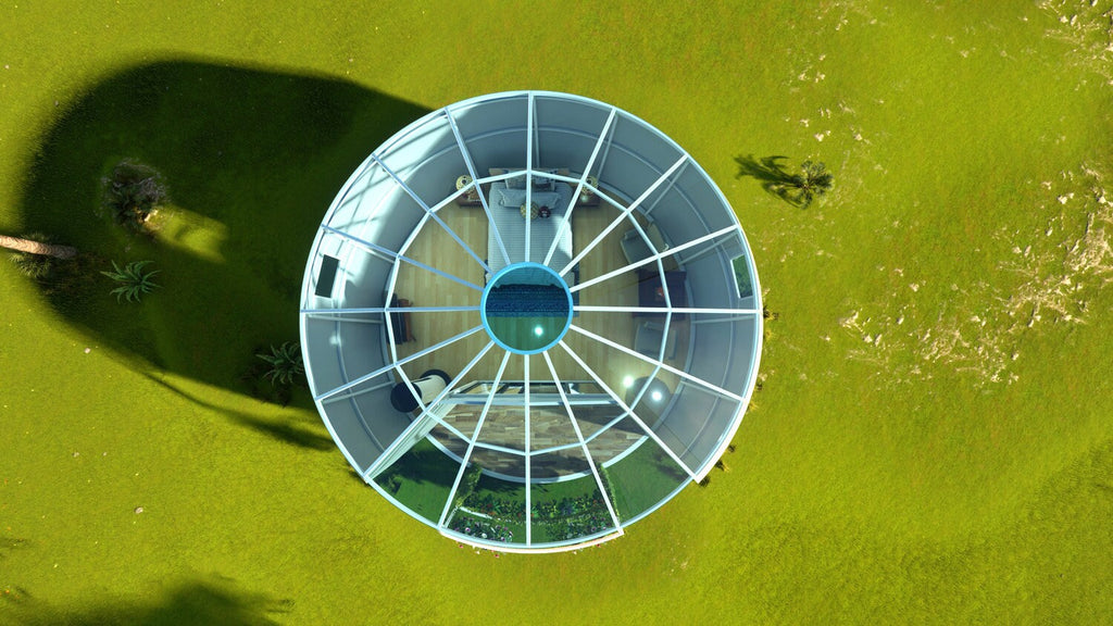 Domester Dome 21ft diameter Luxury Domester Executive Living Dome DRD2100